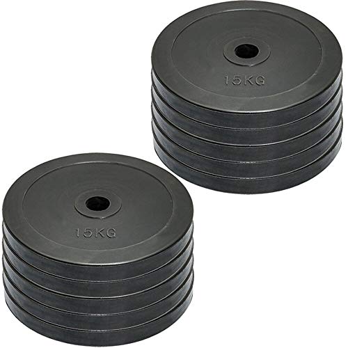 MAXSTRENGTH Rubber Weight Plates Disc Olympic 2" 5cm Hole Home Gym Strength Training Fitness Exercise 20kg & 40kg Kg Set (7.5kg x 4 = 30kg) - Gym Store
