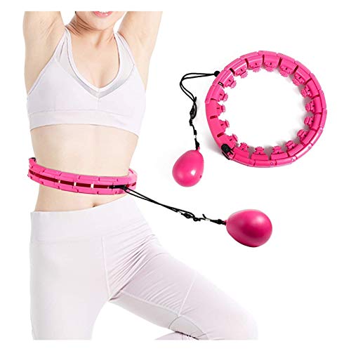 LKOPYUo Weighted Hoop, Exercise Hula Hoop, 2 In 1 Abdomen Fitness Weight Loss Massage Hoola Hoops, Weight Loss Trim Hoop, Weighted Smart Hula Hoop, Detachable, for Adults/Kids/Beginner Fitness Aids