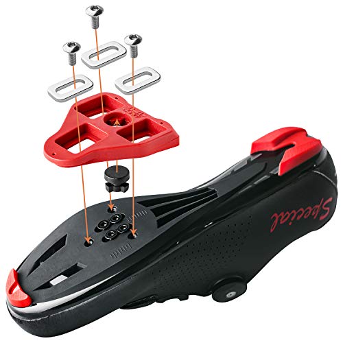 Compatible with Peloton Look Delta (9 Degree) Bike Cleats - Indoor Cycling & Road Bike Bicycle Cleat Set, Compatible with Peloton Indoor Bikes Pedals and Shoes Clipless Spinning and Cycle Shoes