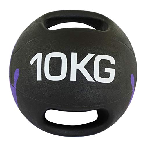 Medicine Ball Double Handle Rubber Medicine Ball, Home Gym Core Strength Training Cardio Fitness Equipment, 3kg/4kg/5kg/6kg/7kg/8kg/9kg/10kg (Size : 10kg/22lbs)