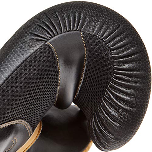 Reebok Unisex's Retail Boxing Gloves, Black/Gold, 10oz