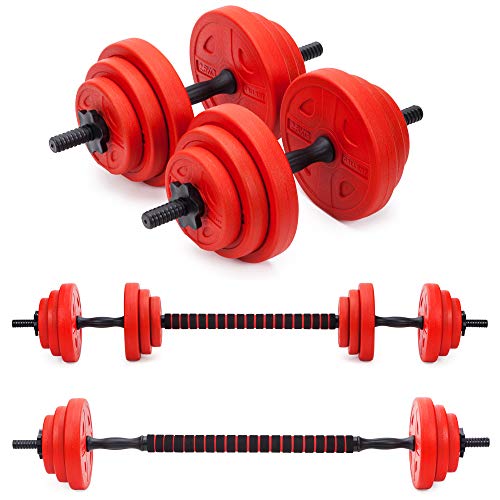 Gallant 20kg Adjustable Dumbells Weights Set with Barbell For Men and Women Excellent Free Hand Weight Dumbbells Set Ideal For Home Gym Fitness Training Dumbbell Set Weights Lifting Equipment