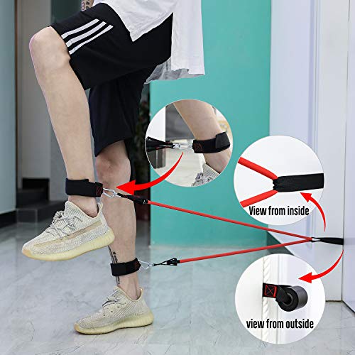 FitBeast Exercise Resistance Bands Set, Up to 100 lbs Fitness Stretch Workout Bands with 5 Fitness Tubes, 4 Foam Handles, Ankle Straps, Door Anchor for Men Women, Home Gym Fitness, Physical Therapy