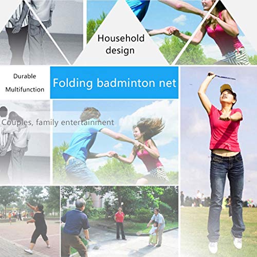 Tennis net Ball network Folding Badminton Net Column Portable Badminton Net Outdoor Standard Badminton Rack Best Gift (Color : Black, Size : Net width=410cm)