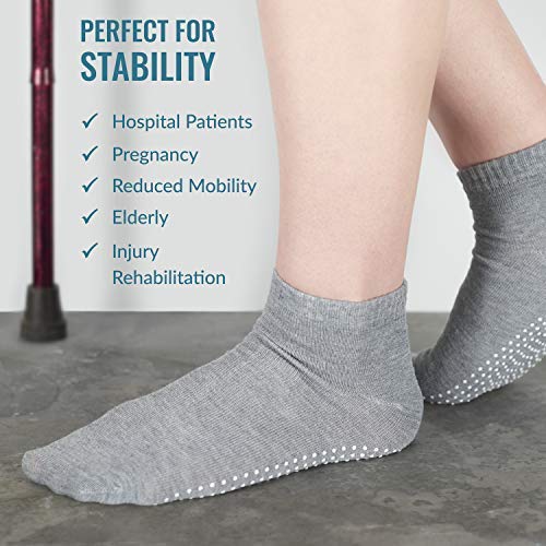 3 x Pairs Non Slip Yoga Pilates Socks Martial Arts Fitness Dance Barre, Anti-slip/Non-slip, Full Toe Ankle Fall Prevention Grip Socks, Sox UK 4-8 / EU 37-42 (Blue/Pink/Purple Non Slip)