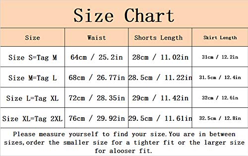 Dreneco Women Girls Skorts High Waist Tennis Skirt for Tennis, Golf, Sports, Yoga, Dance, Fitness