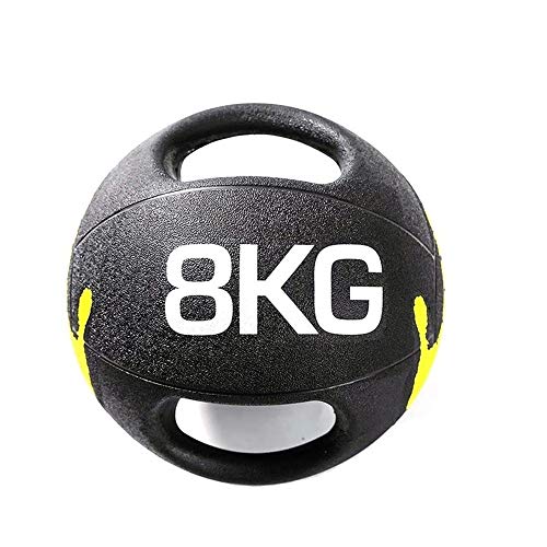 Medicine Balls WXYZ Fitness Double Handle, Rubber Solid Training Ball, Strength Training 3kg, 4kg, 5kg, 6kg, 7kg, 8kg, 9kg, 10kg (Size : 3kg)