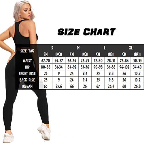 TRESXS Women's Ombre Seamless Gym Leggings Power Stretch High Waisted Yoga Pants Running Workout Leggings, S,  Grey