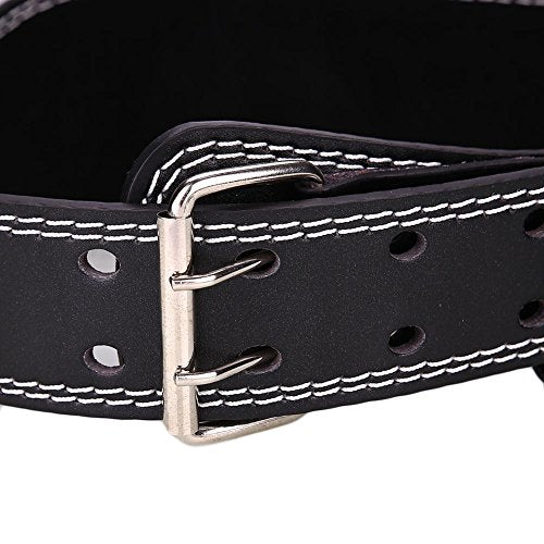 Auntwhale PVC Weight Lifting Belt Powerlifting Belt Protect Waist Lumbar Protection Men Adults Gym Fitness Equipment Black