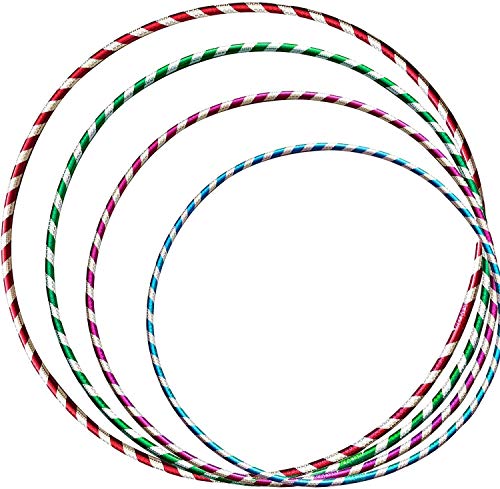 AA Stores Hula Hoop - KIDS Lightweight PVC Tube Hoola Hoops Ring for Weight Loss - Ideal for Dancing, Workout, Gymnastics, Gym Exercise Equipment & Fitness - Comes in ASSORTED COLORS (PACK 1, M)