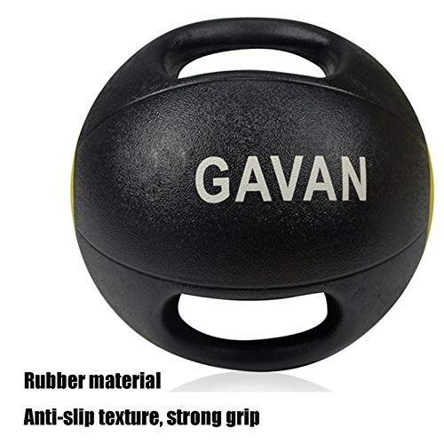 Medicine Ball Double Handle Rubber Bouncy Ball Gravity Ball, Male And Female Cross Training Core Strength Training Aerobics Fitness Ball (Size : 5kg/11lbs)