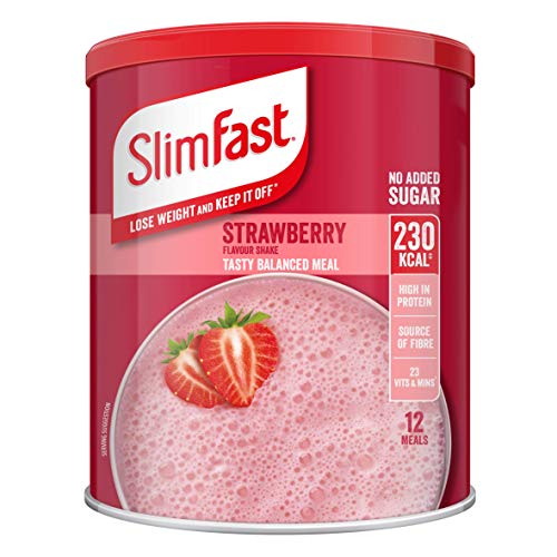 SlimFast Meal Shake, Strawberry Flavour, New Recipe, 12 Servings, Lose Weight and Keep It Off, Packaging May Vary