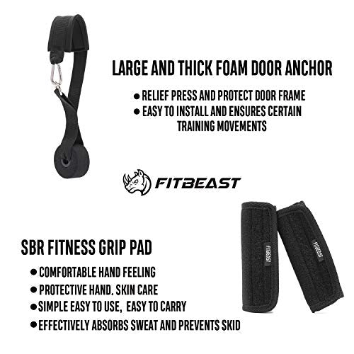 FitBeast Resistance Bands Pull Up Assist Bands Set, 5 Different levels Exercise Workout Bands for Powerlifting, Muscle Toning, CrossFit, Yoga, Stretch Mobility, Strength Training