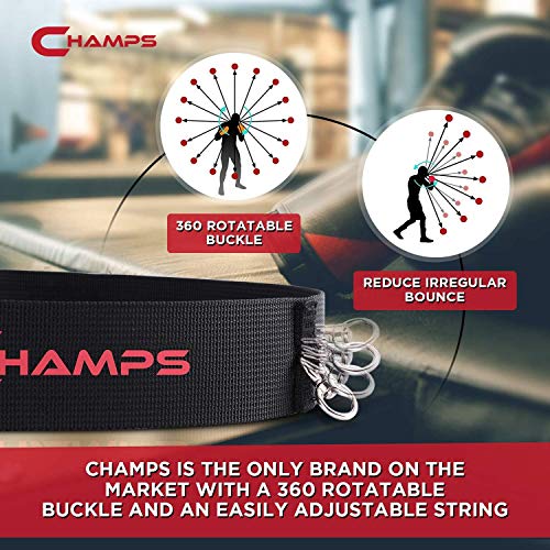 Champs MMA Boxing Reflex Ball - Boxing Equipment Fight Speed, Boxing Gear Punching Ball Great for Reaction Speed and Hand Eye Coordination Training Reflex Bag Alternative