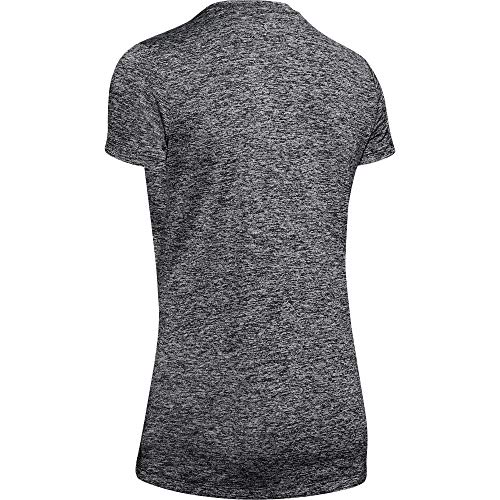 Under Armour Women Tech Short Sleeve V - Twist, Ladies T Shirt Made of 4-Way Stretch Fabric, Ultra-light & Breathable Running Apparel