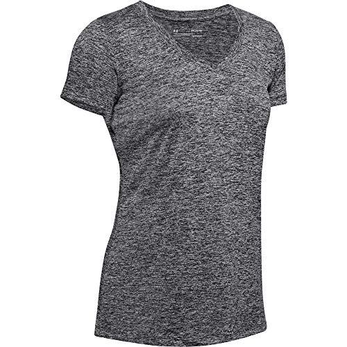 Under Armour Women Tech Short Sleeve V - Twist, Ladies T Shirt Made of 4-Way Stretch Fabric, Ultra-light & Breathable Running Apparel