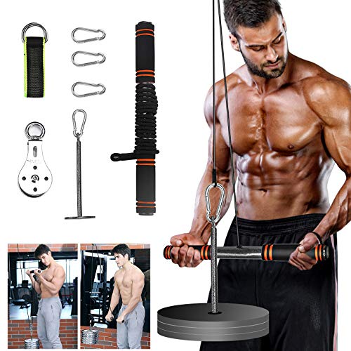 PELLOR Forearm Wrist Roller Trainer Weight-bearing Pulley and Rally Belt For Arm Training Fitness