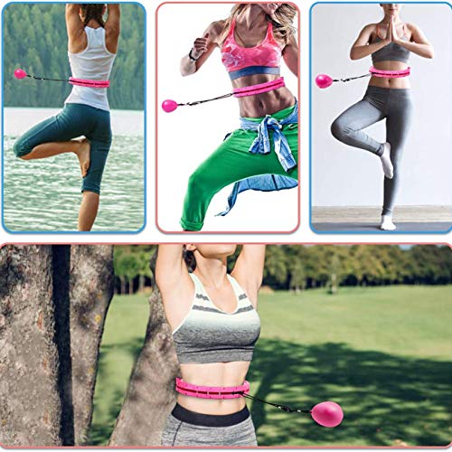 LKOPYUo Weighted Hoop, Exercise Hula Hoop, 2 In 1 Abdomen Fitness Weight Loss Massage Hoola Hoops, Weight Loss Trim Hoop, Weighted Smart Hula Hoop, Detachable, for Adults/Kids/Beginner Fitness Aids