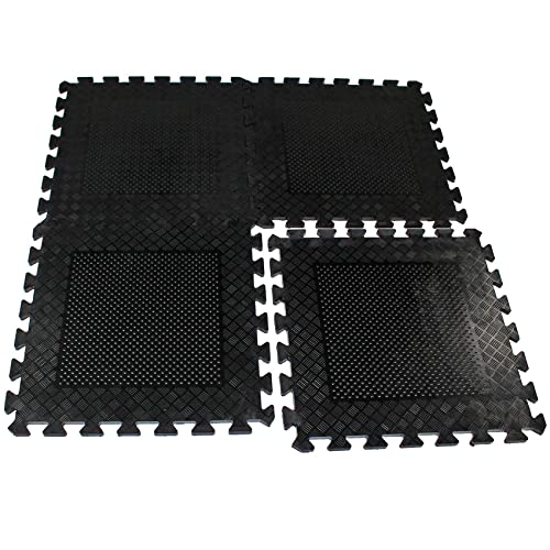 Easimat Rubber Interlocking Gym Garage Mats Heavy Duty x four mats branded(290)