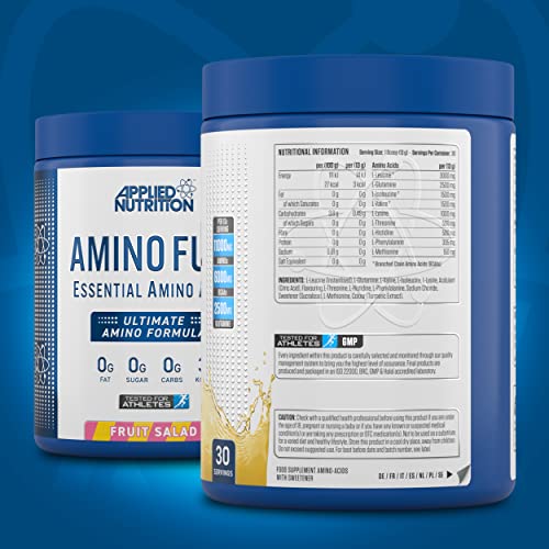 Applied Nutrition Amino Fuel - Amino Acids Supplement, EAA Essential Amino Acids Powder, Muscle Fuel & Recovery (390g - 30 Servings) (Fruit Salad)