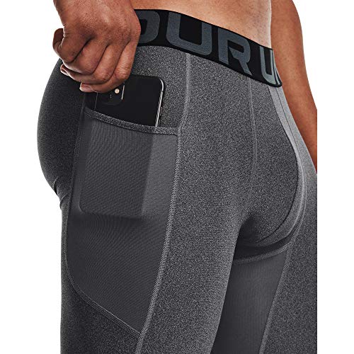 Under Armour UA HG Armour Shorts, Gym Shorts for Sport, Running Shorts Men, Carbon Heather / Black, M