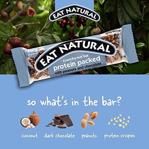 Eat Natural Protein Packed with Peanuts and Chocolate Nut Bar 45 g - Pack of 12