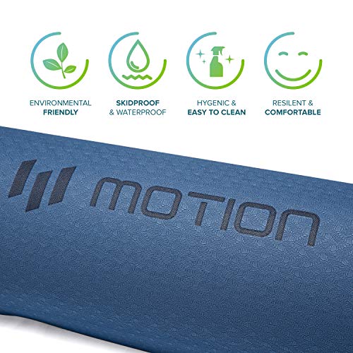 Yoga Mat Classic Pro Yoga Mat TPE Eco Friendly Non Slip Fitness Exercise Mat. Workout Mat for Yoga, Pilates and Gymnastics 183 x 61 x 0.6CM (Purple)