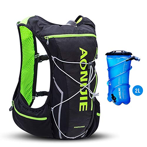 AONIJIE 10L Waterproof Running Hydration Backpack Lightweight Outdoor Sports Bag Hydration Pack Vest Backpack Rucksack for Marathon, Cycling, Riding, Running, Hiking