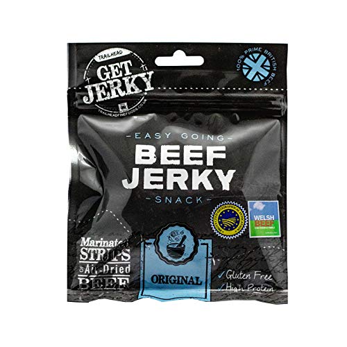 Get Jerky - Original Welsh Beef Jerky Box - High Protein & Gluten Free Snack - 12x40g