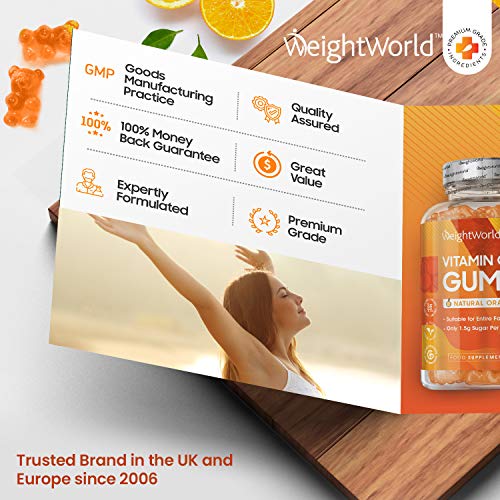 Vitamin C and Zinc Gummies - 120 Vegan Gummies (2 Month Supply) Tasty Orange Vitamins Gummies for Adults, Immune System, Tiredness and Fatigue & Skin Health, Vitamin C Gummy Supplement - Keto