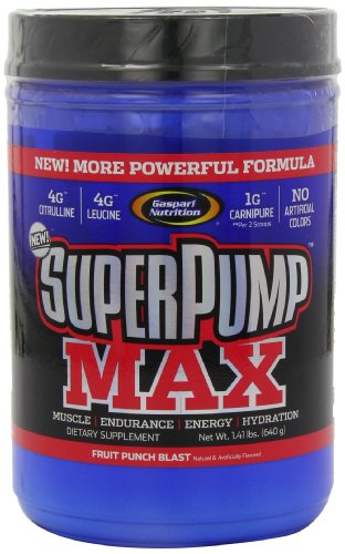 Gaspari Nutrition SuperPump MAX 640 g Fruit Punch Pre-Workout Drink Powder