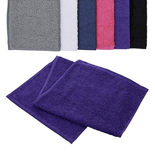 aztex 100% Cotton Deluxe Gym Towel, 30 x 90cm - Purple