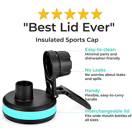 Kool Lagoon Stainless Steel Water Bottle | 650 ml | Vacuum Insulated Double Wall | Cold & Hot Flask | Sports Cap | BPA Free | Large Metal Thermos | Leakproof | For Gym, Travel, Sports | Gift Box