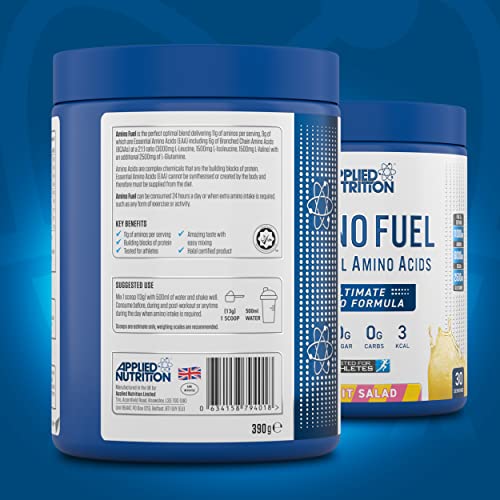 Applied Nutrition Amino Fuel - Amino Acids Supplement, EAA Essential Amino Acids Powder, Muscle Fuel & Recovery (390g - 30 Servings) (Fruit Salad)