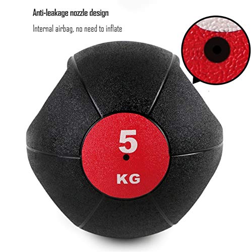 Medicine Ball AGYH Double Handle Rubber, Balance Training Aerobics Fitness Ball, 3kg/4kg/5kg/6kg/7kg/8kg/9kg/10kg (Size : 5kg/11lb)