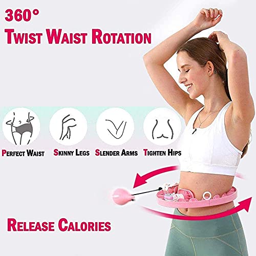 fitness hula hoops Abdomen Fitness Equipment,Smart Hula Hoop 360 Degree Smart Massage Weighted Hula Hoop 2In1 Fitness Weight Loss and Massage,for Adults and Children Beginners with 360 Degree Massage