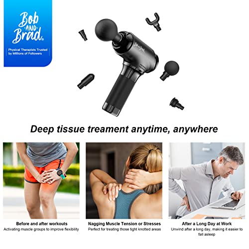 Massage Gun, Bob and Brad T2 Massage Gun Deep Tissue, 4000 mAh Battery Capacity and 10mm Amplitude Percussion Muscle Massager, up to 3200rpm with Type-C Quick Charging for Fathers Day Gifts