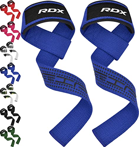 RDX Weight Lifting Straps,Powerlifting Deadlifting, Anti Slip 60CM Hand Bar Grip, 5MM Neoprene Wrist Support, Heavy Duty Weightlifting Bodybuilding Workout, Strength Training Gym Fitness, Men Women