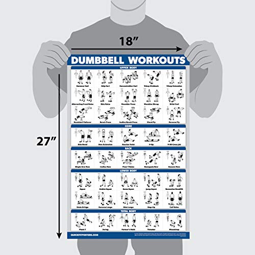 11 Pack - Exercise Poster Set: Dumbbell, Suspension, Kettlebell, Resistance Bands, Stretching, Bodyweight, Barbell, Yoga, Exercise Ball, Muscular System, Medicine Ball (LAMINATED, 18" x 27") - Gym Store | Gym Equipment | Home Gym Equipment | Gym Clothing
