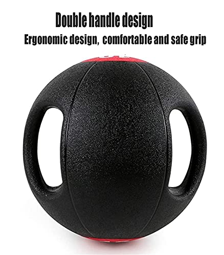 Medicine Ball Double Handle Rubber Medicine Ball, Home Gym Core Strength Training Fitness Ball, 3kg/4kg/5kg/6kg/7kg/8kg/9kg/10kg (Size : 8kg/17.6lbs)