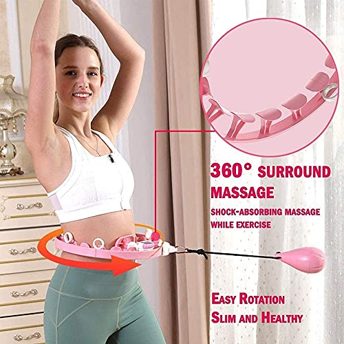 fitness hula hoops Abdomen Fitness Equipment,Smart Hula Hoop 360 Degree Smart Massage Weighted Hula Hoop 2In1 Fitness Weight Loss and Massage,for Adults and Children Beginners with 360 Degree Massage