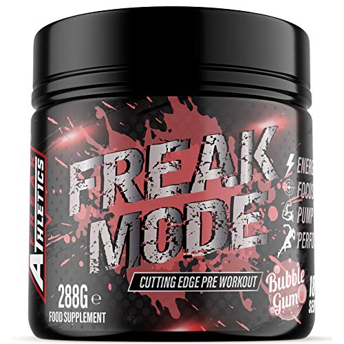 Freak Mode - 'Bubblegum Candy' Premium Pre Workout Supplement by Freak Athletics - Pre Workout Powder Made in The UK