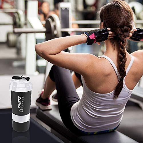 UFIT Blender Bottle – 700ml Protein Shaker Cup Water Bottle with Shaker Cup BPA Free Non-Toxic Durable Stylish Fitness Gym Sports Bulk Powders Protein Drinking Blend Active Bottle for Diet Shakes