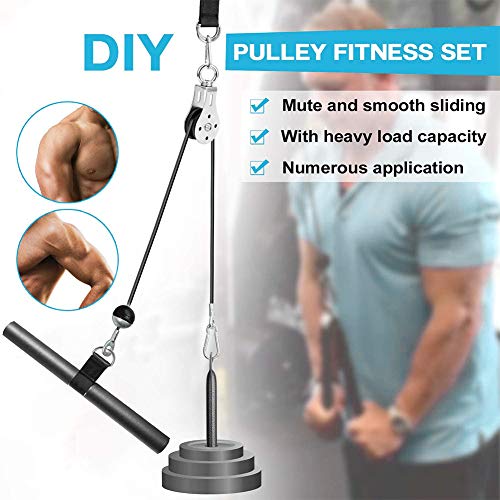 Lat Pulldown Attachments for Squat Rack,Pulley Cable Machine Men Women Professional Muscle Strength,3 in 1 Home Fitness Equipment
