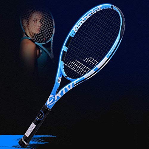 KCGNBQING Full Carbon Professional All-around Adult Full Carbon For Men And Women Shock Absorption Technology Professional tennis racket (Color : Blue-c, Size : 27in)