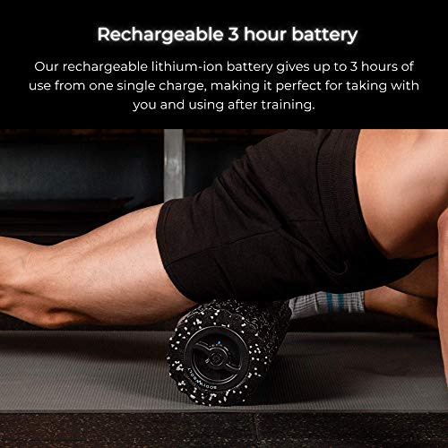 Body Bolt Vibrating Foam Roller – Electric Foam Back Roller with 4 speeds for Recovery – Deep Tissue, Trigger Point Sports Massage Therapy – High Intensity Muscle Roller