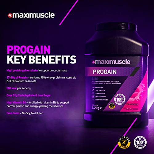 MAXIMUSCLE Progain Protein Powder Chocolate Flavour,1.2 kg
