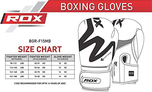 RDX Boxing Pads and Gloves Set, ConvEX Skin Leather Hook and Jab Target Focus Mitts with Punching gloves, Good for Muay Thai, Kickboxing, Martial Arts, Karate, Coaching and MMA Training Matte Black