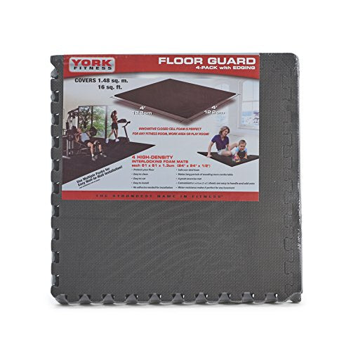 York Fitness Interlocking Floor Guard - 60 X 60 cm Foam Mats - Gym Store | Gym Equipment | Home Gym Equipment | Gym Clothing