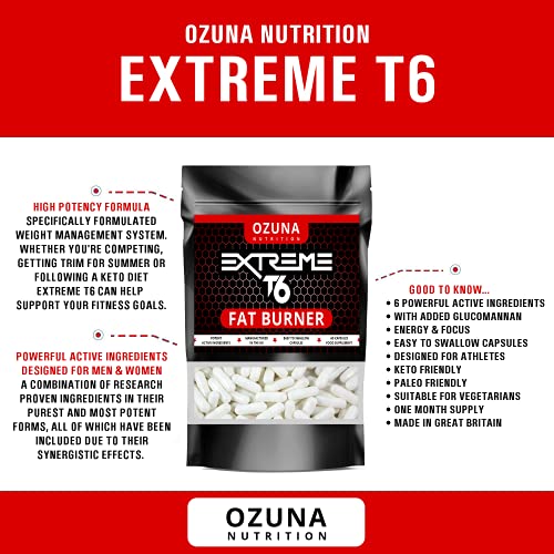 Fat Burners Keto Extreme T6 Fast Weight Loss Pills Diet Slimming | 60 Capsules
